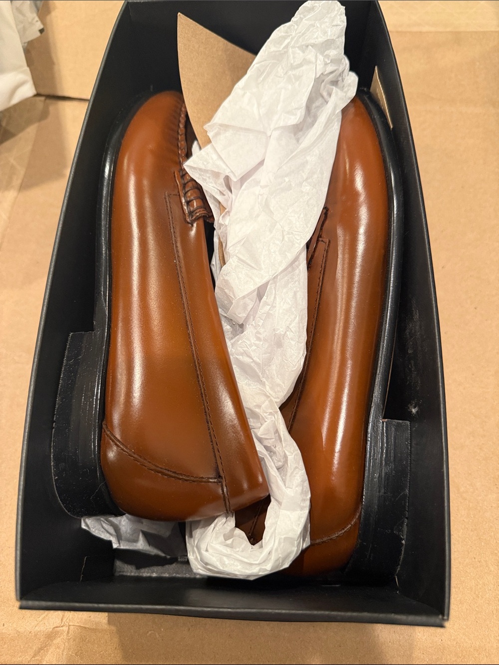 Madewell Women’s Leather Loafers in Cognac Brown- Size 9.5